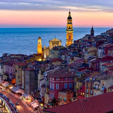 Duplex 6 Pers - Panoramic Sea View - Old City - 2 Mn Beach Menton Exterior photo